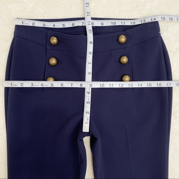 Express navy blue flare sailor pants trousers 4 - Picture 5 of 10